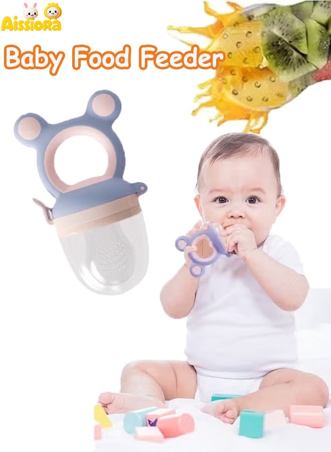 آيسيورا مصاصة تغذية فواكه الأطفال ، وحدة تغذية أغذية الأطفال ، مصاصة سيليكون 2in1 ، ألعاب التسنين للرضع تدريب لعبة التدليك ، لهايات عضاضة الفاكهة ، لعبة إغاثة التسنين للأطفال ، مصاصة فاكهة الأطفال ، سيليكون الغذاء الصف ، قابلة لإعادة الاستخدام ، لا BPA ، مناسبة لتغذية الطعام للرضع - Image 1